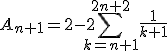 A_{n+1}=2-2\sum_{k=n+1}^{2n+2}\frac{1}{k+1}